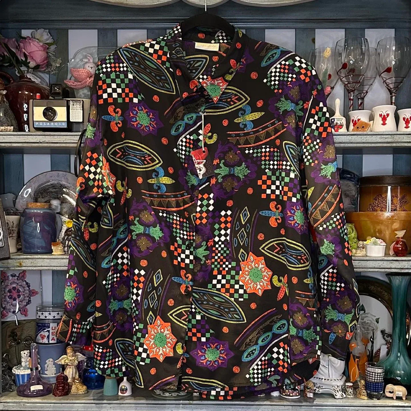 Dino Classic Patterned Button-Up Shirt