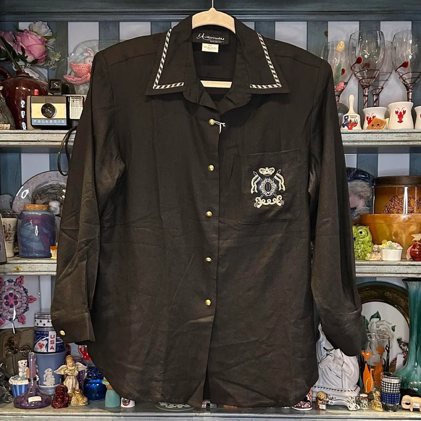 Black Button-Down Shirt