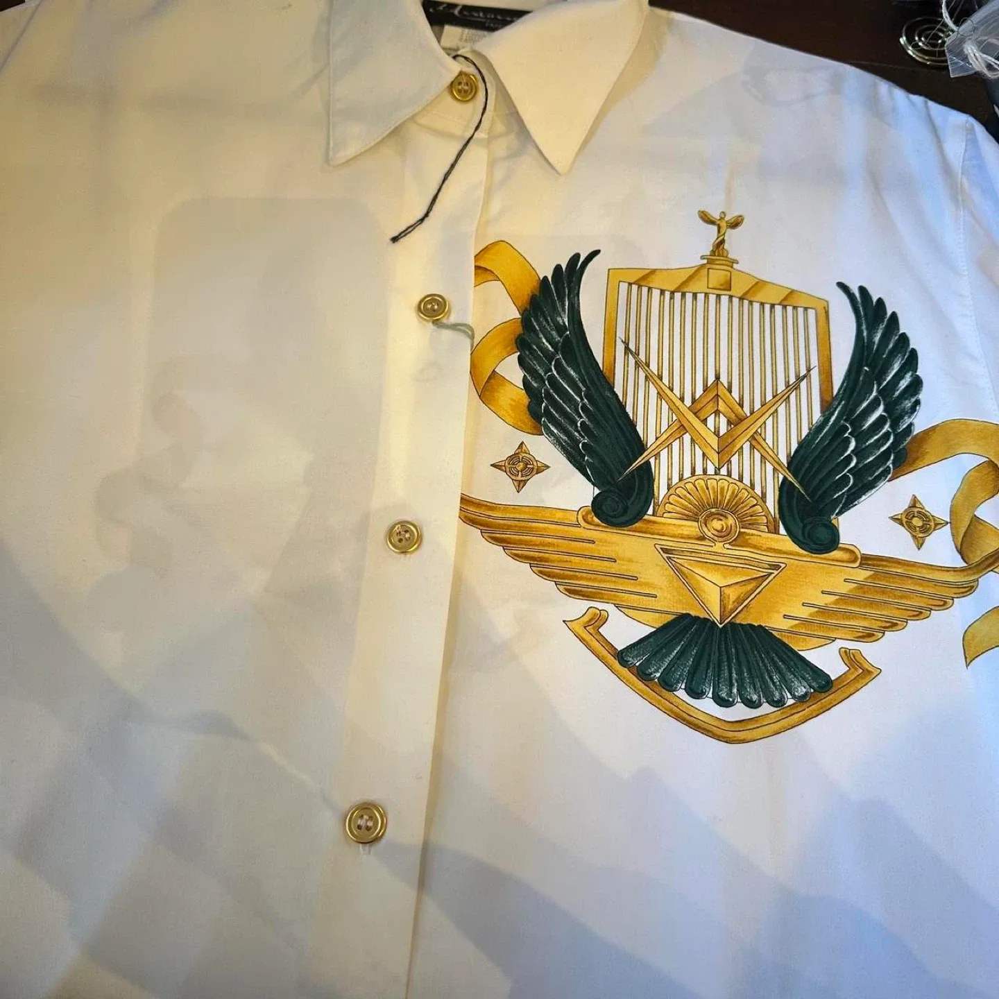 White Graphic Blouse image indicator(3)