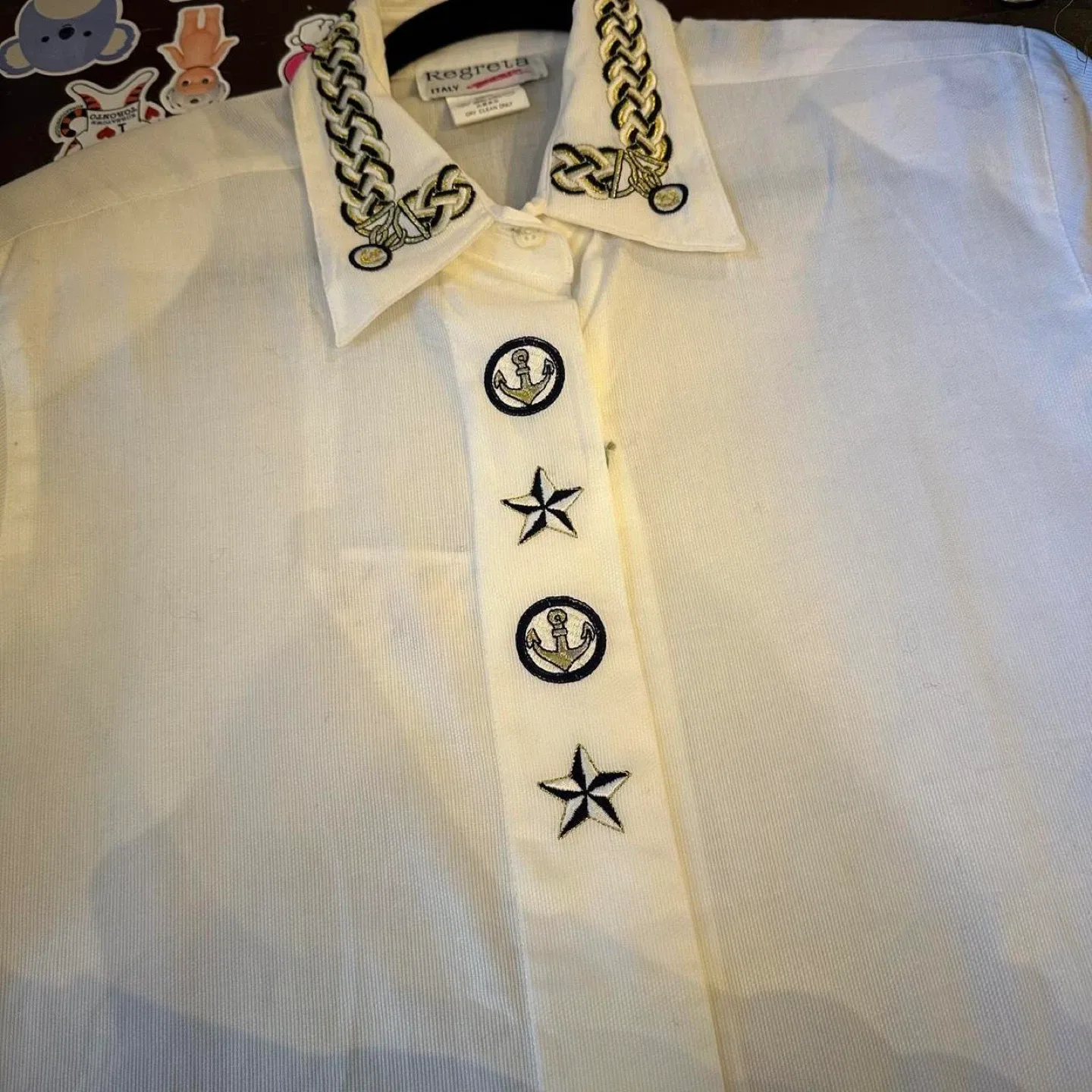 Regreta Italy White Embroidered Shirt image indicator(3)