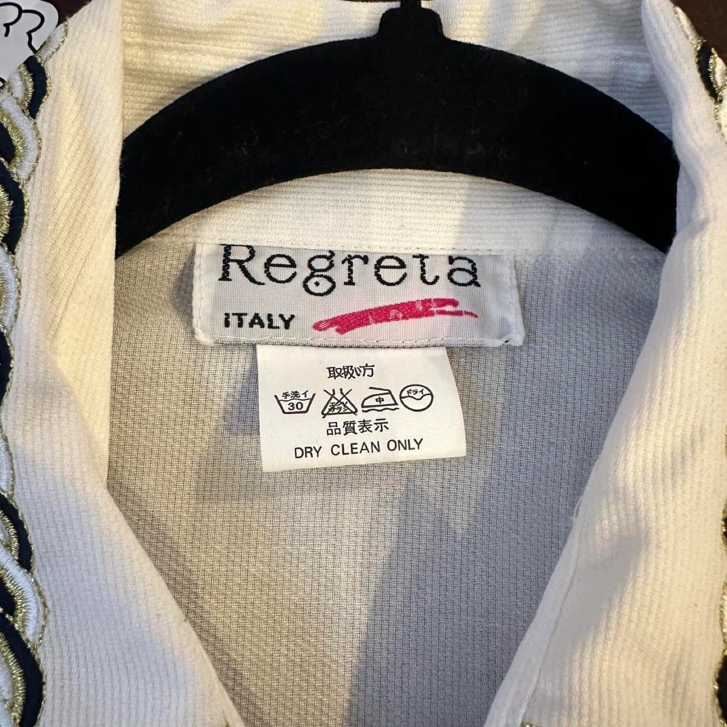 Regreta Italy White Embroidered Shirt image indicator(5)