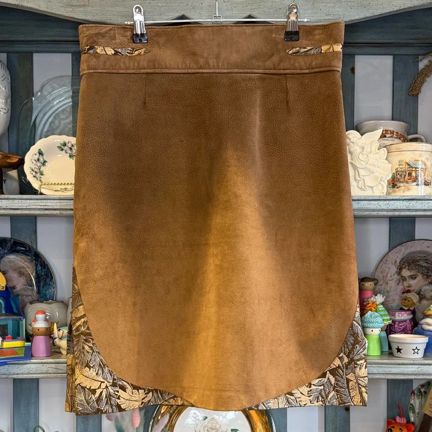 Adobe Collection Brown Suede Skirt