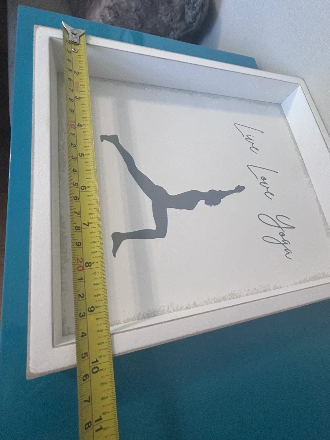 🧘🏻‍♀️ Live Love Yoga Wall Art – White Shadowbox Frame – 12”x10” image indicator(5)