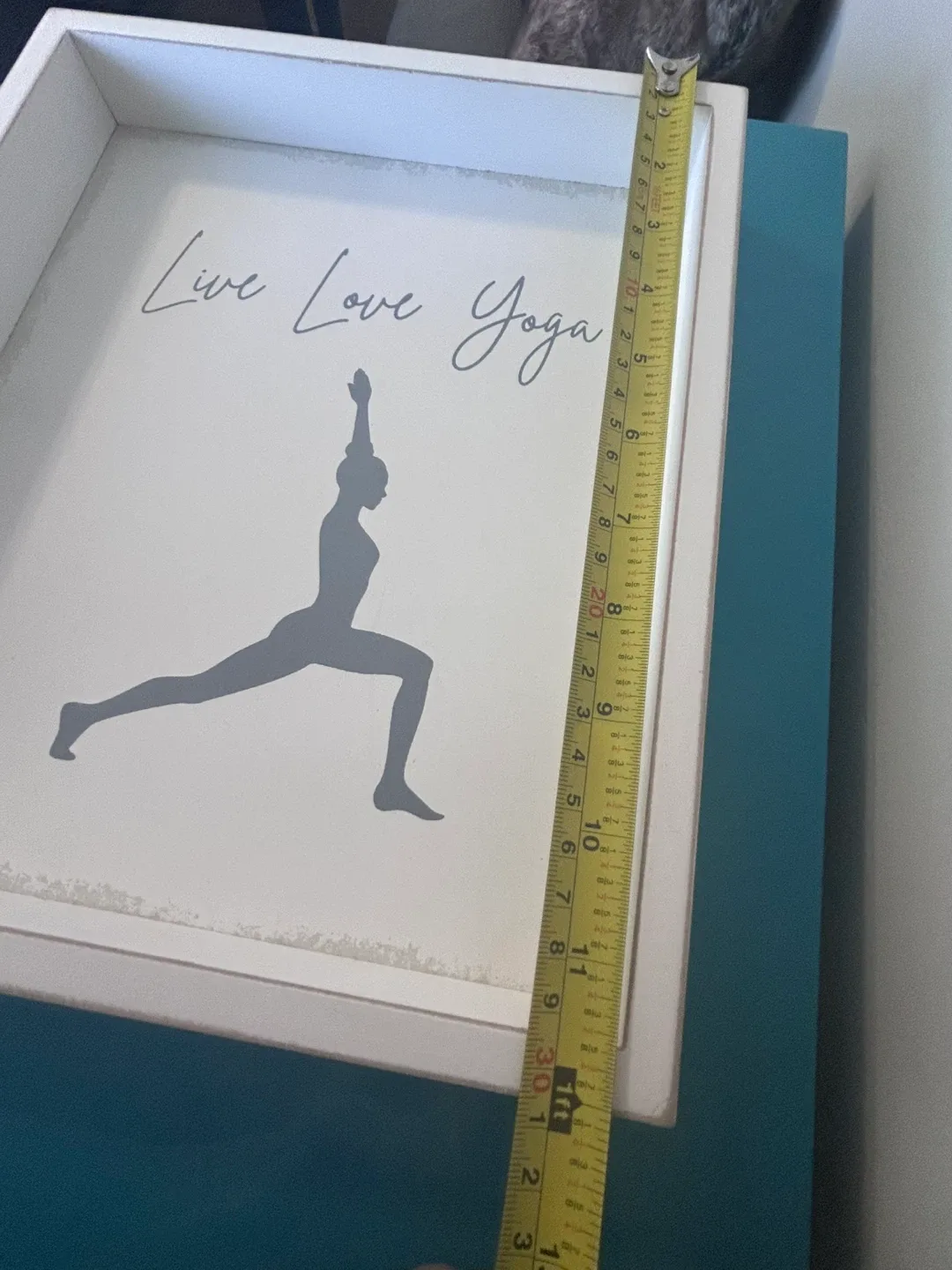🧘🏻‍♀️ Live Love Yoga Wall Art – White Shadowbox Frame – 12”x10” image indicator(4)