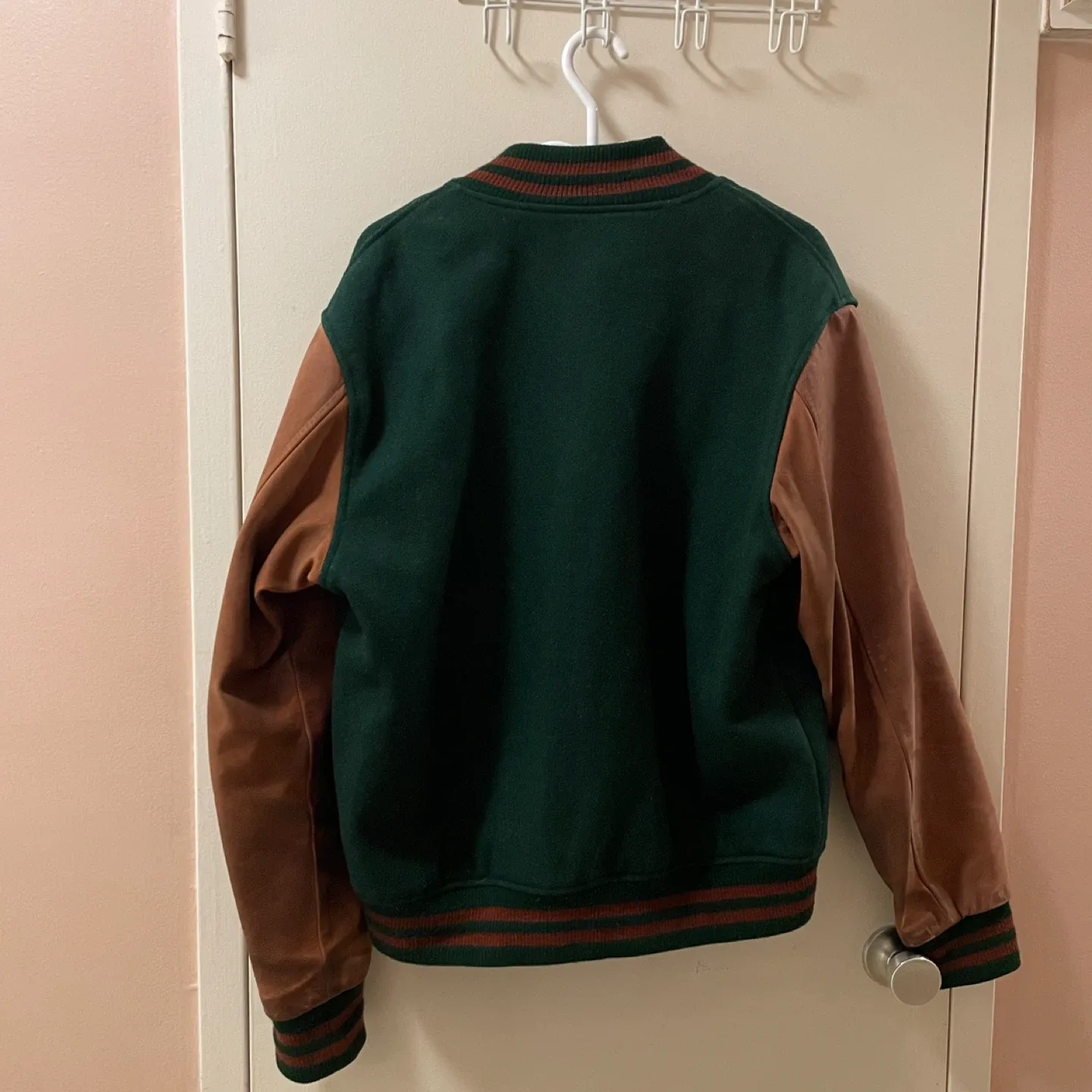 American Apparel Wool + Leather Varsity Jacket - Size L image indicator(4)