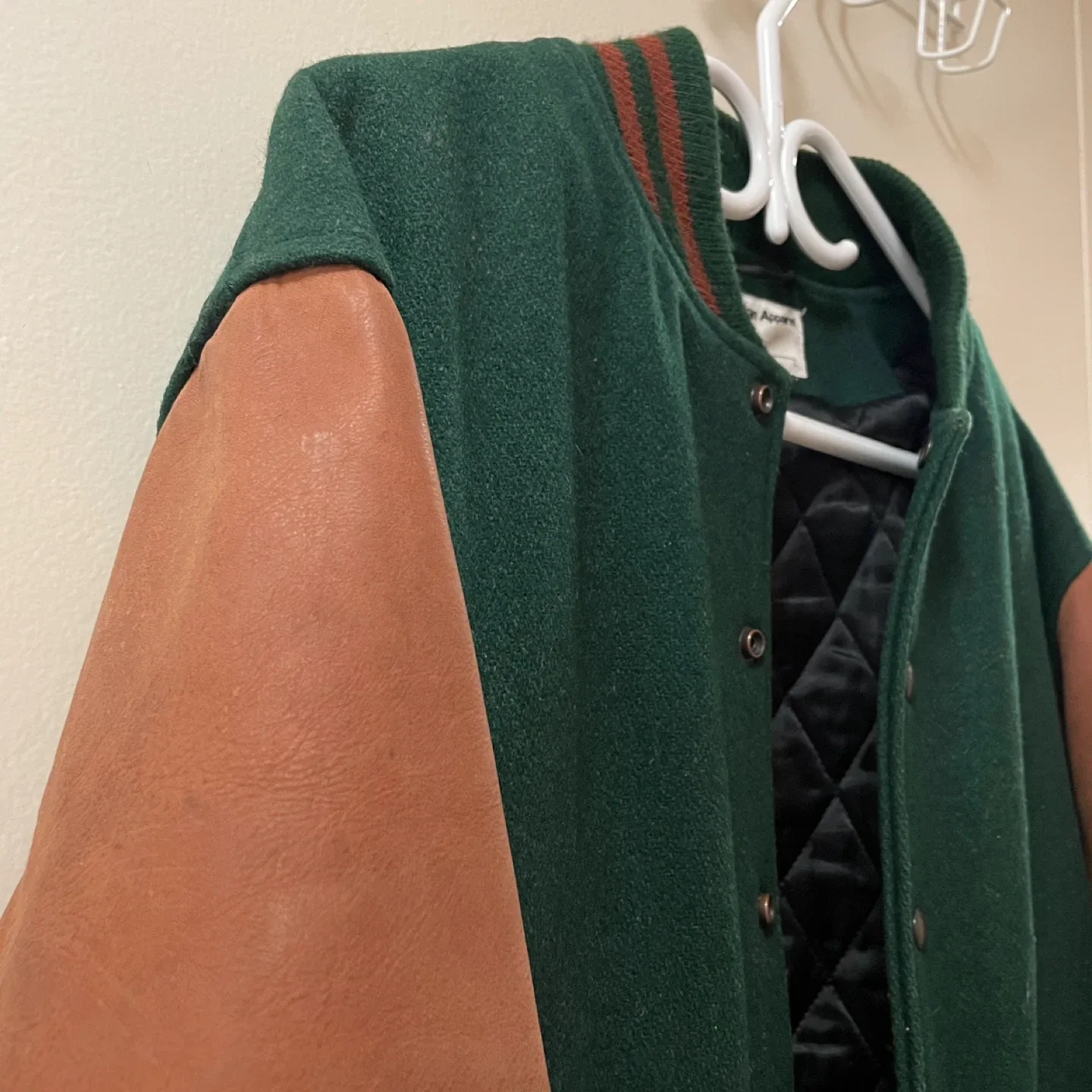 American Apparel Wool + Leather Varsity Jacket - Size L image indicator(2)