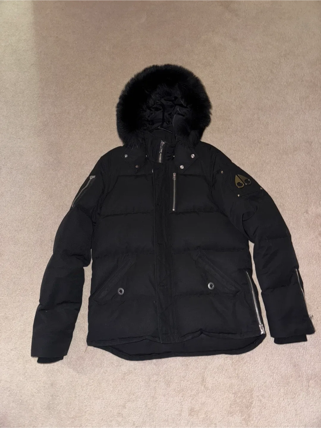 Moose Knuckles Shearling Jacket (blue fox fur)