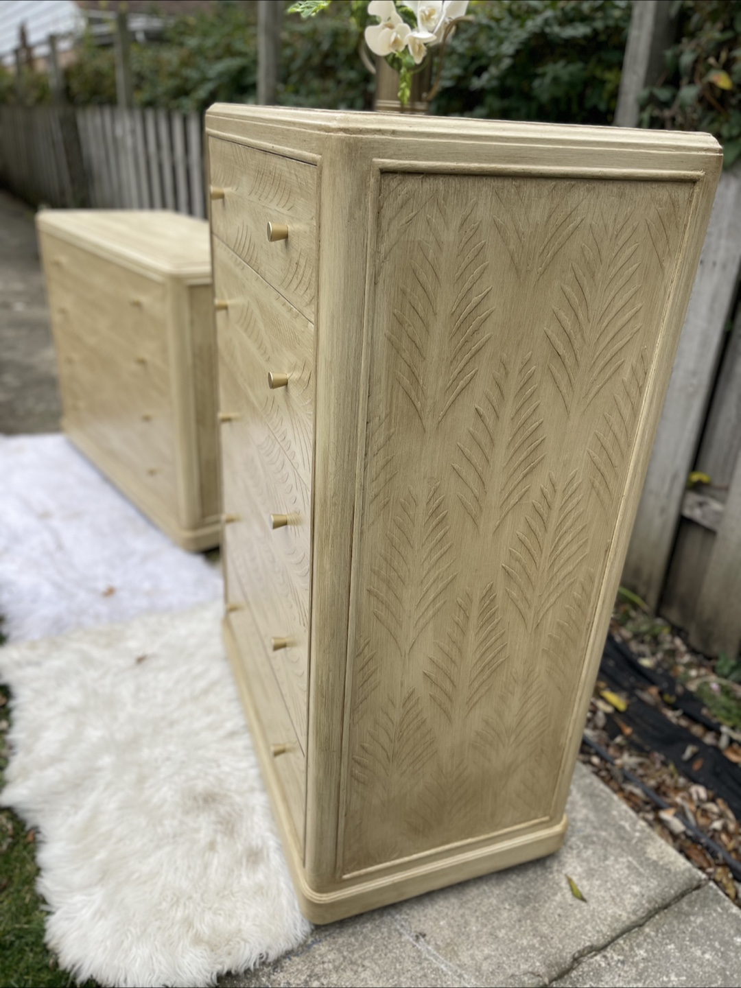 5 drawers tallboy dresser redone in Pottery Barn Dupe/ Sausalito - photo 5
