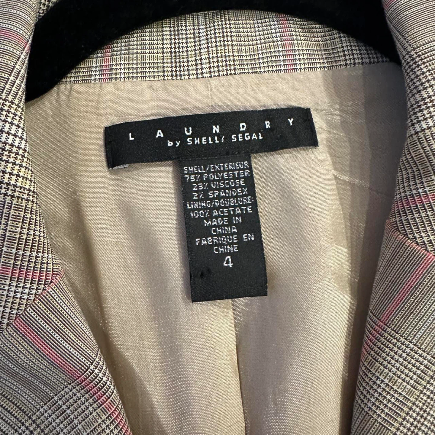 Laundry by Shelli Segal Plaid Blazer - Size 4 - photo 5