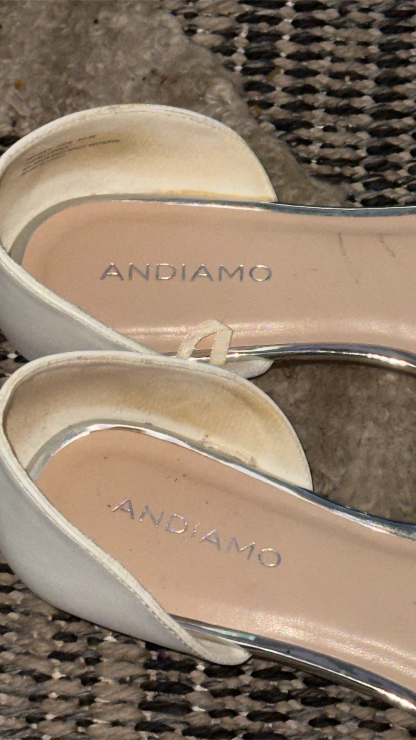 Andiamo White Embellished Flats - Size 6 - photo 3
