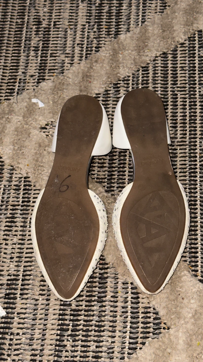 Andiamo White Embellished Flats - Size 6 - photo 4