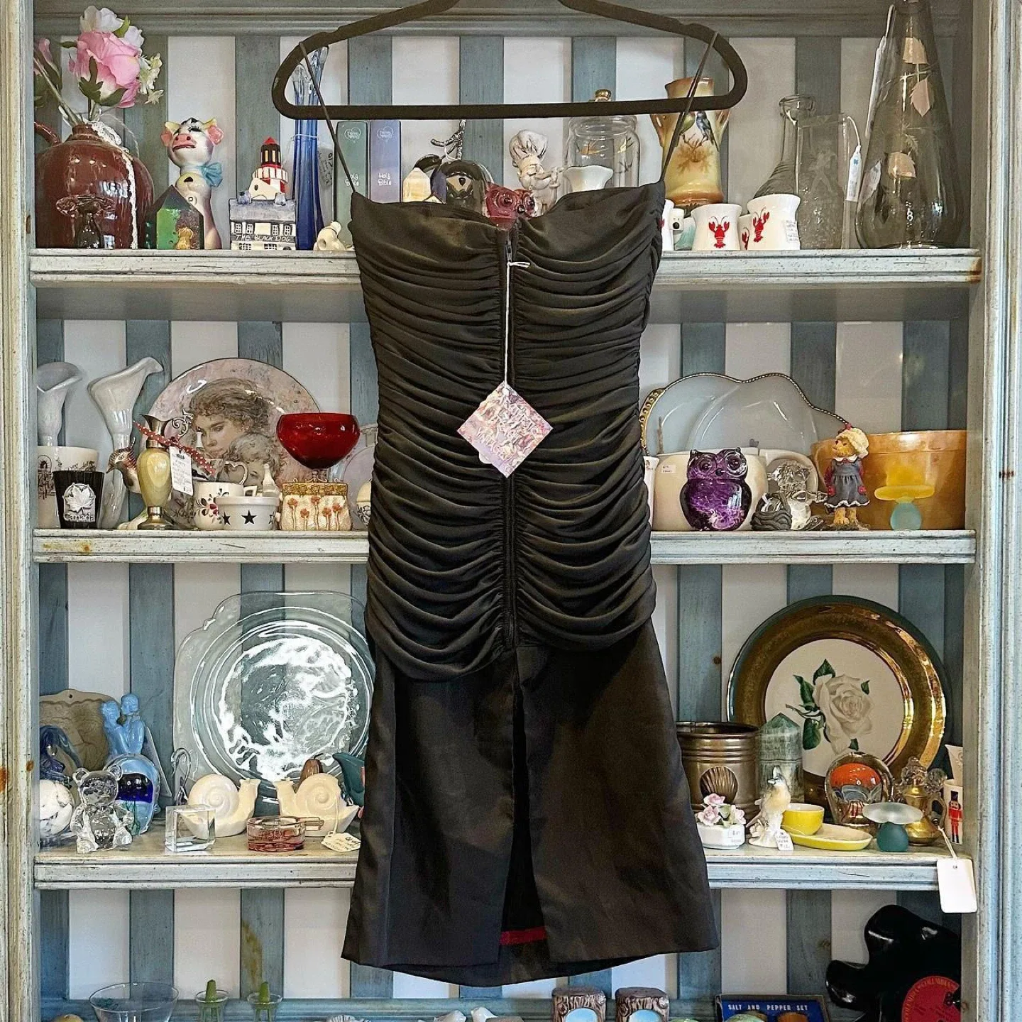 Liptons Black Strapless Dress image indicator(2)