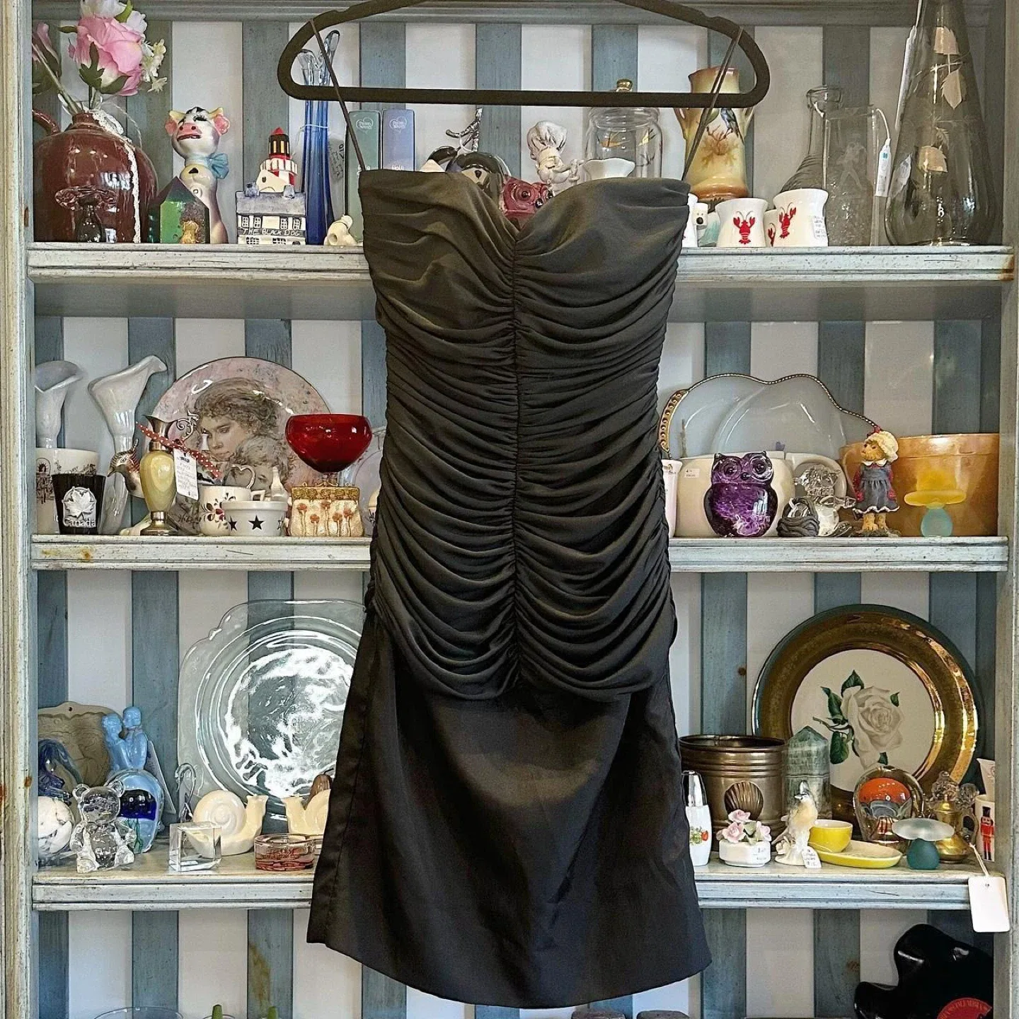 Liptons Black Strapless Dress