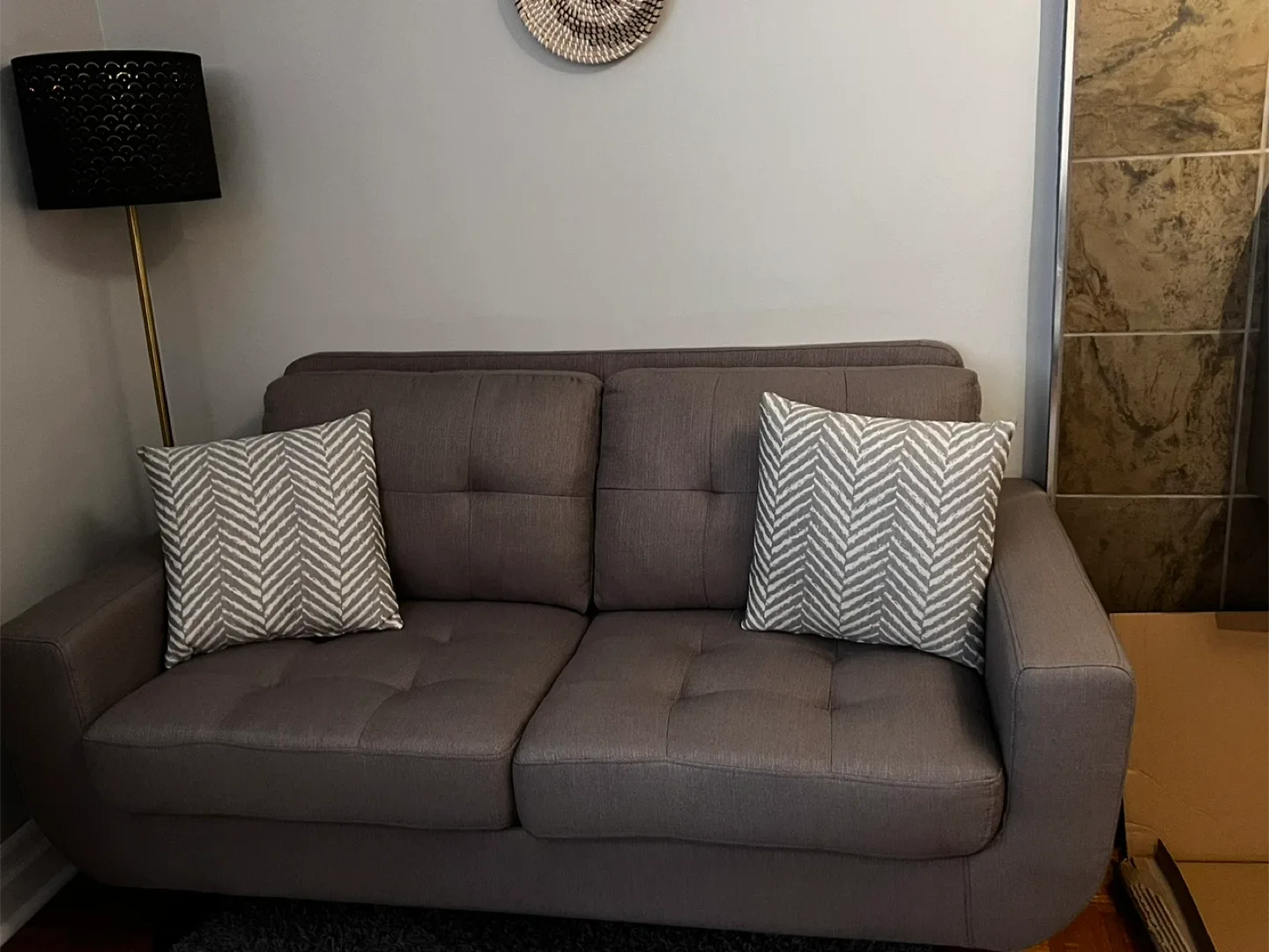 Grey Love seat
