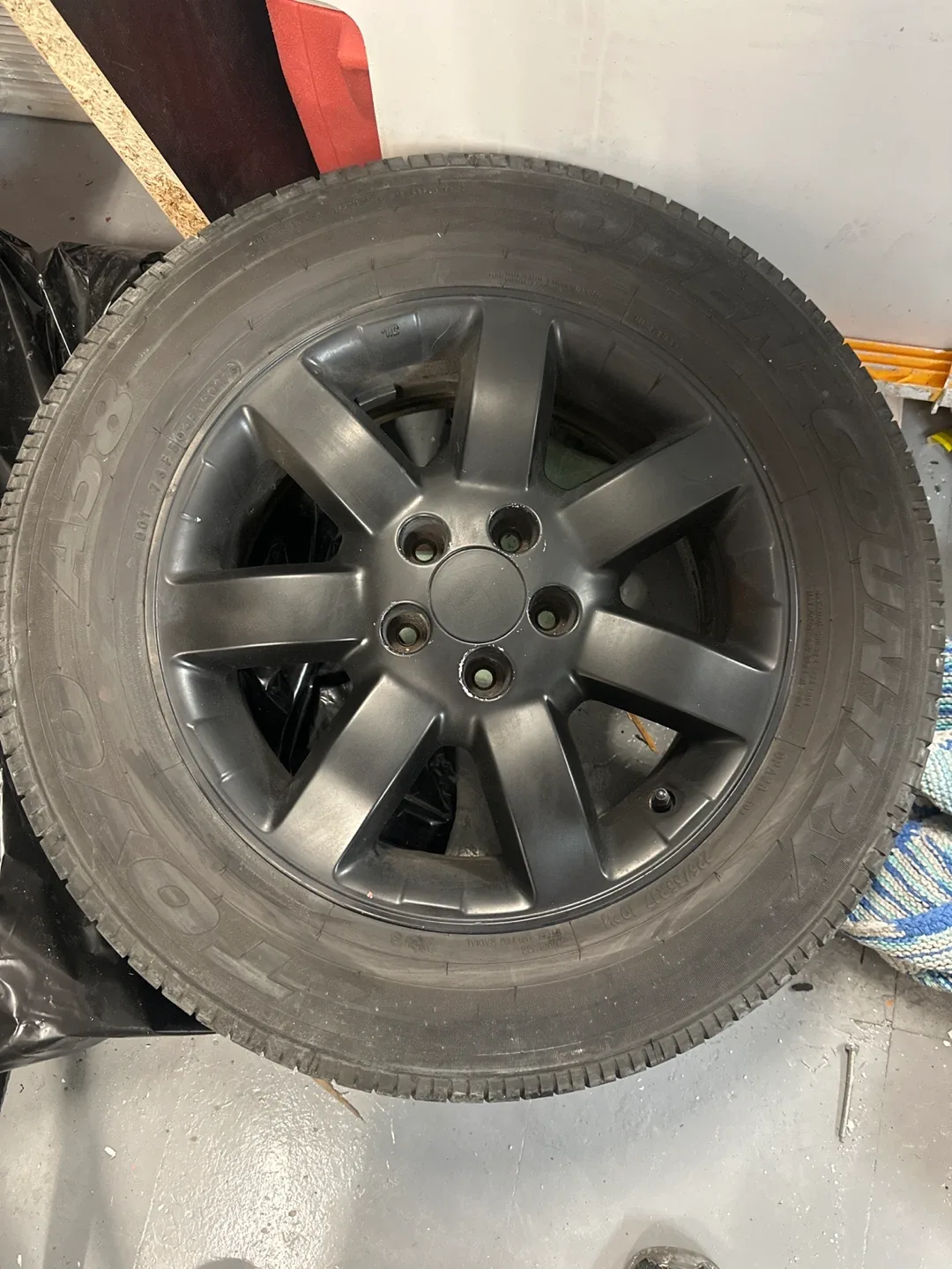 Used Black Tire with Rims image indicator(2)