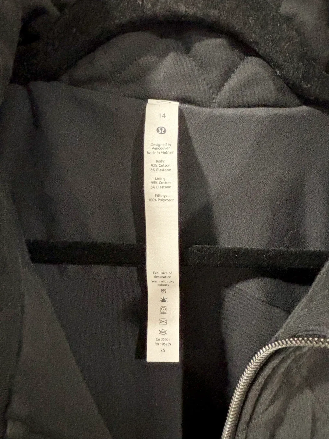 Lululemon Quilted Calm Jacket Womens size XL image indicator(6)