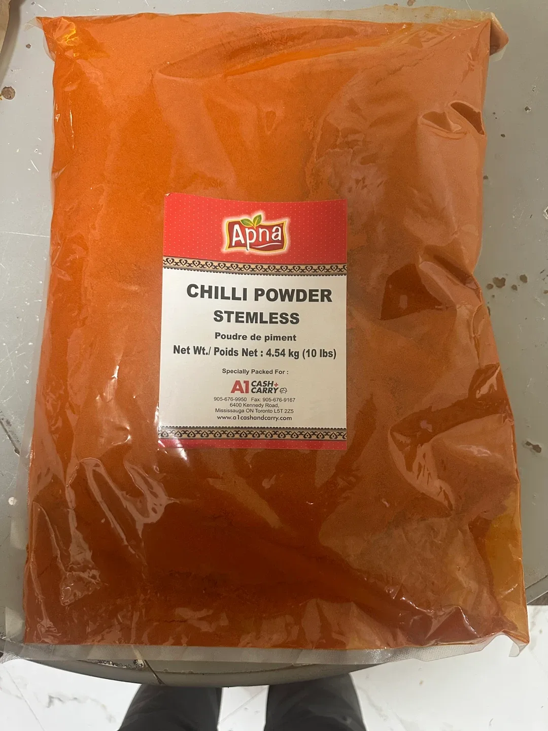 Apna Chilli Powder Stemless 4.54 kg