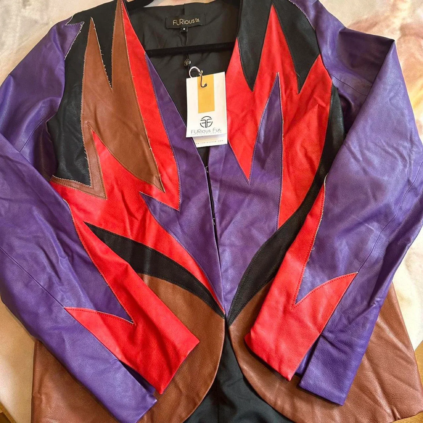 Furious Fur Leather Jacket - Size Small