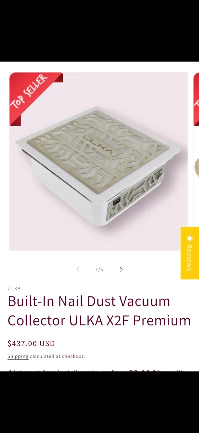 ULKA X2F Premium Nail Dust Vacuum Collector