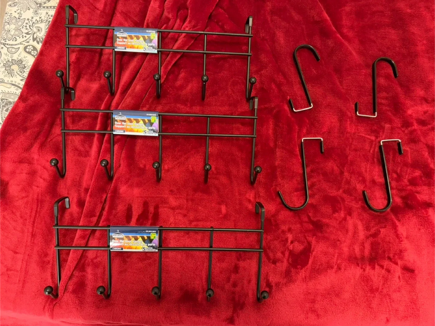 Over the Door Hangers - Black