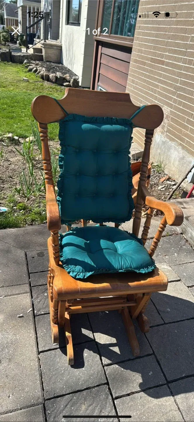 Glider Rocking Chair with Cushion