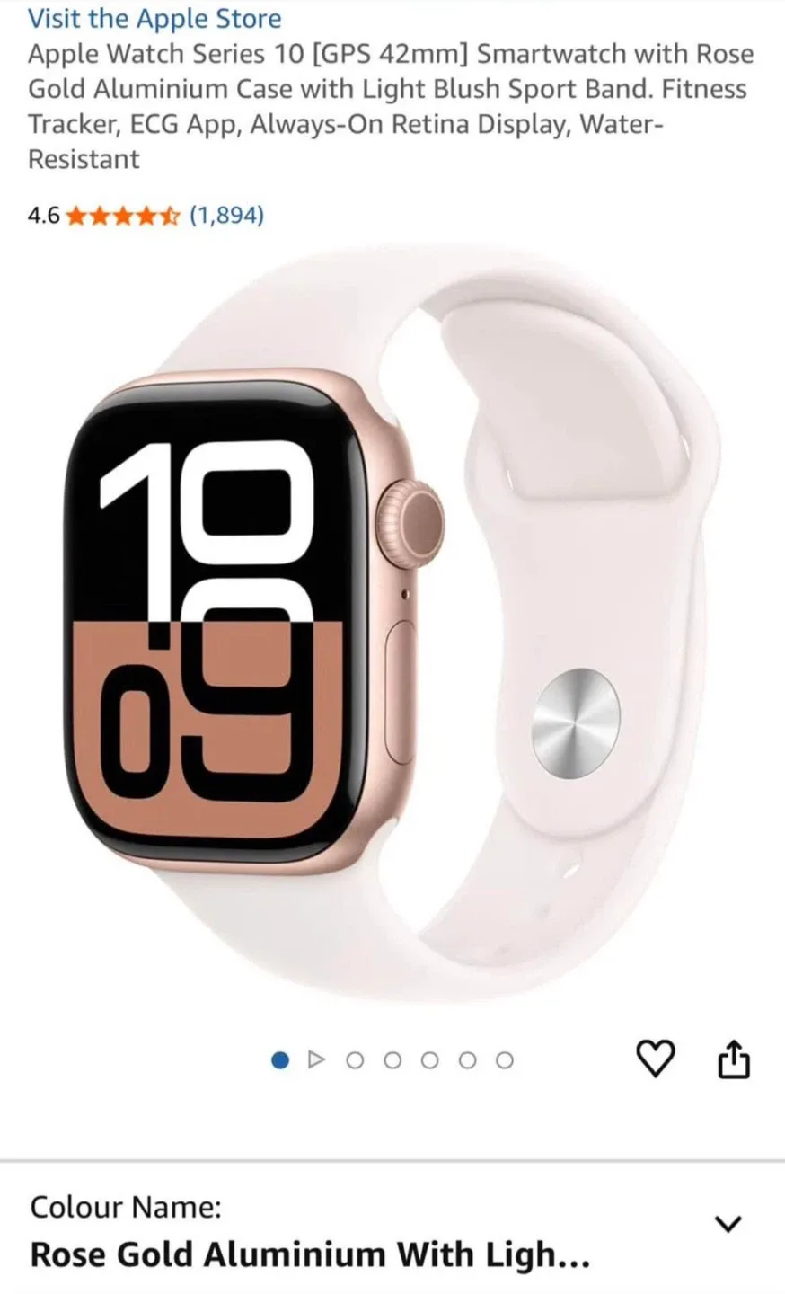 Apple Watch Series 10 [GPS 42mm] - Rose Gold image indicator(3)