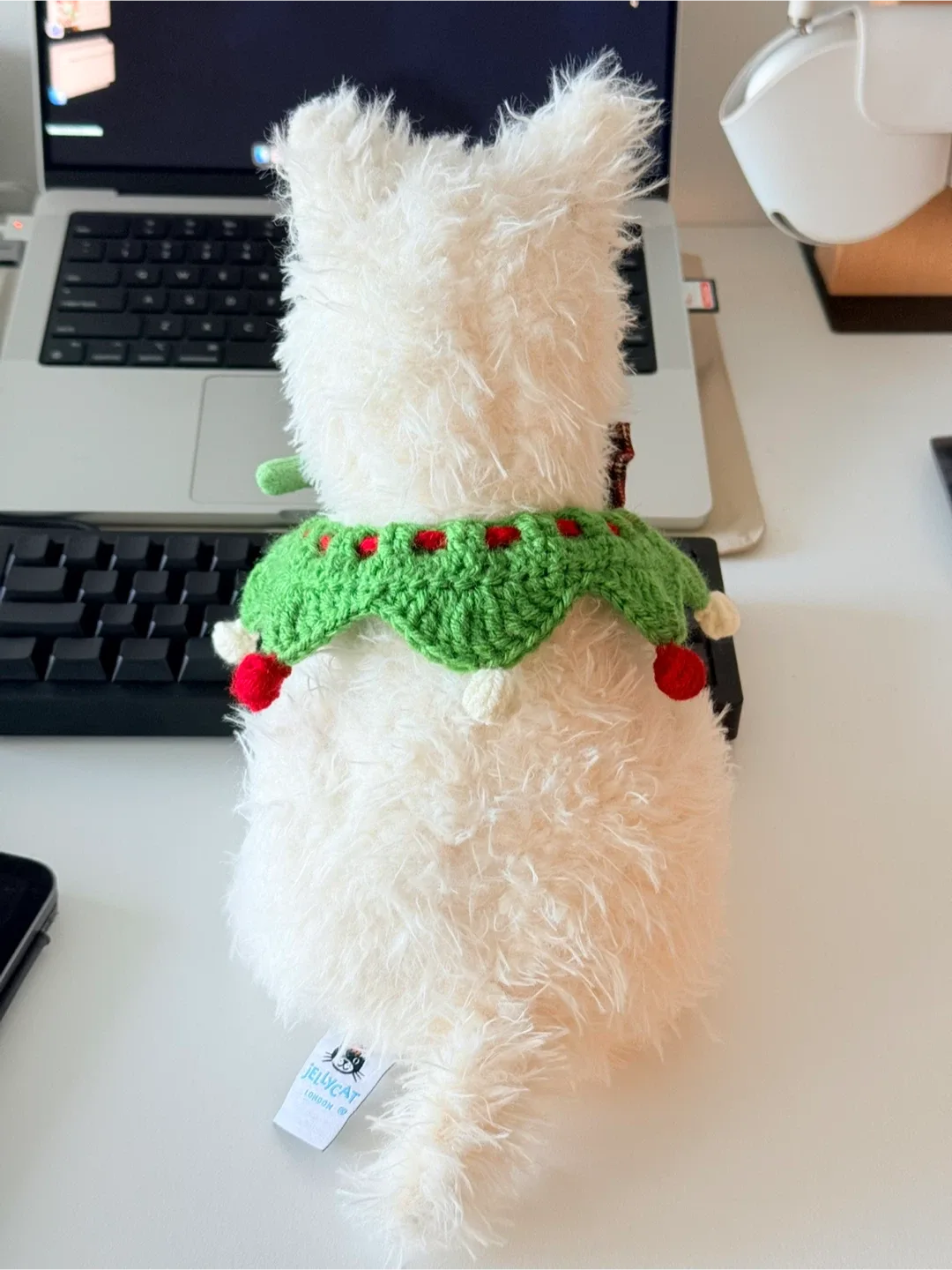 Crochet pet collar for Christmas image indicator(2)