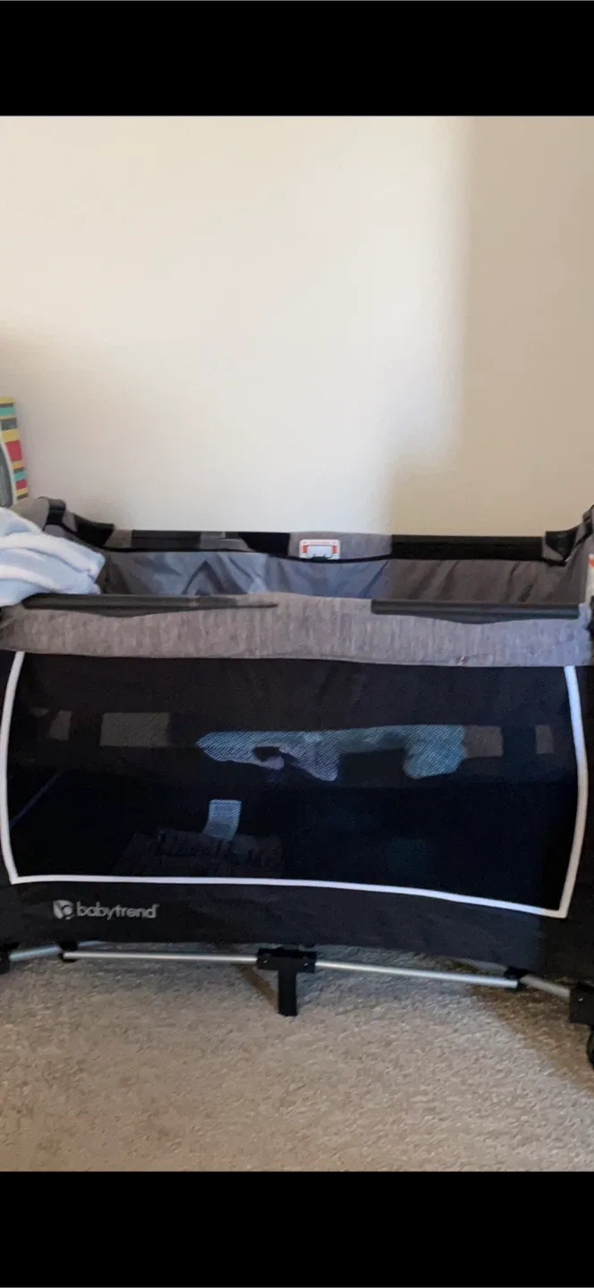 Baby Trend Playard - Black and Grey