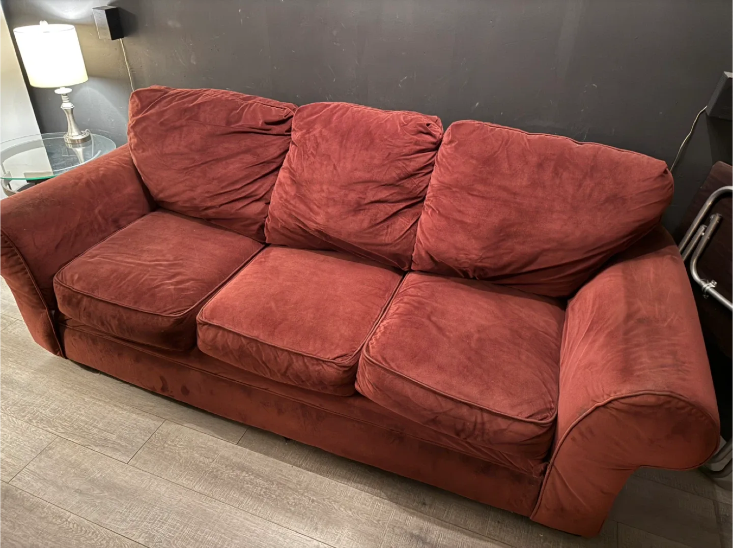 Comfortable Reddish-Brown Sofa