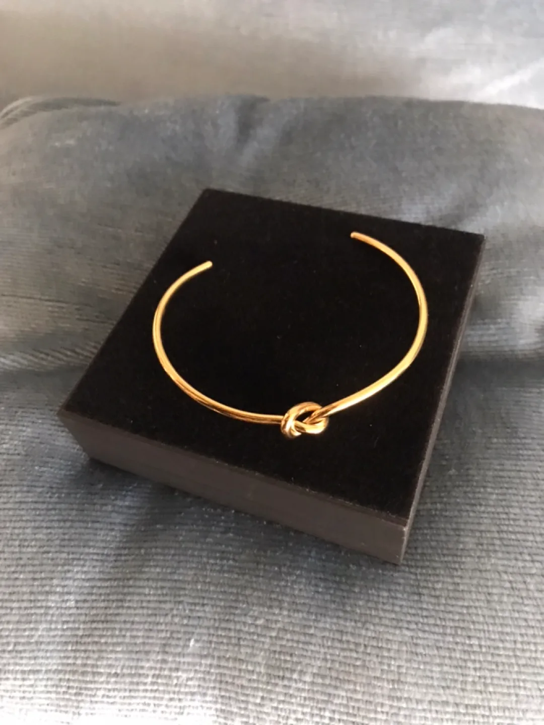 Twist Knot Stainless Steel Cuff Bracelet - Gold Color