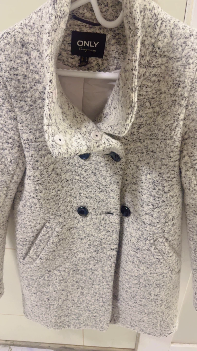 ONLY Grey Wool Blend Coat