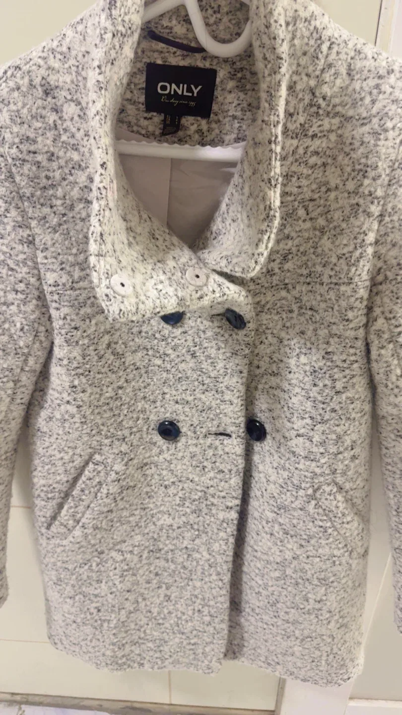 ONLY Grey Wool Blend Coat
