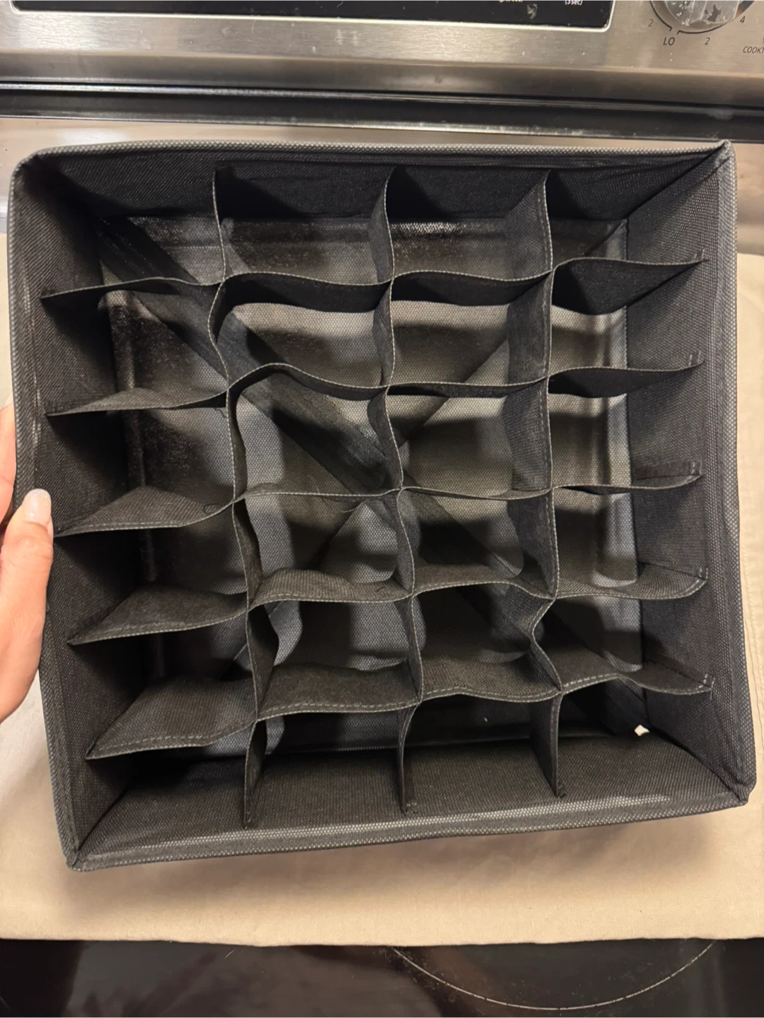 Collapsible sock organizer