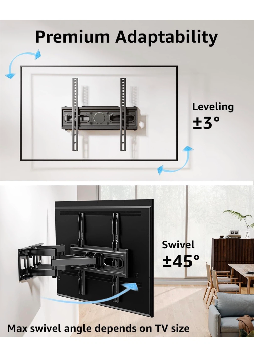 Tilting Full Motion TV Wall Mount - photo 2
