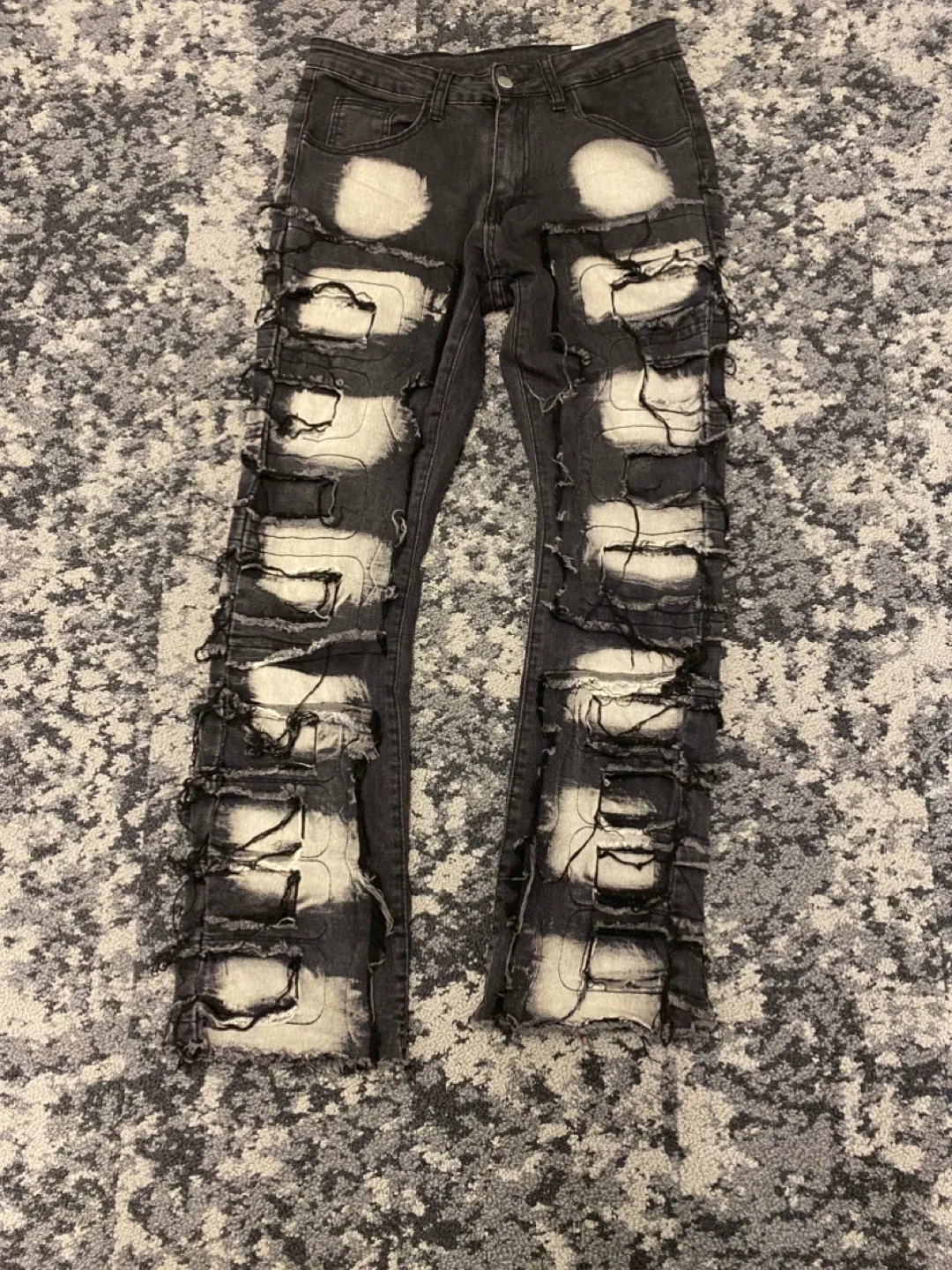 Distressed Black Jeans