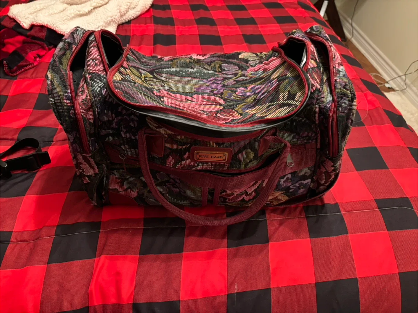 Five Rams Tapestry Duffle Bag