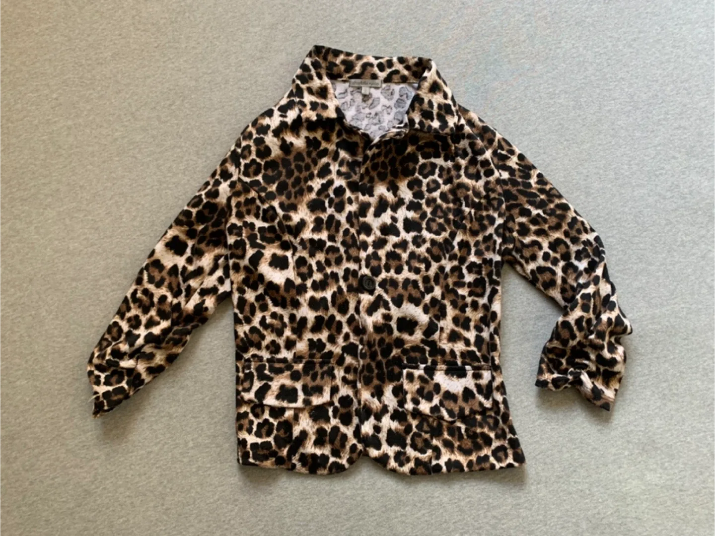 Charlotte Russe Single Button Leopard Print Blazer - Size L