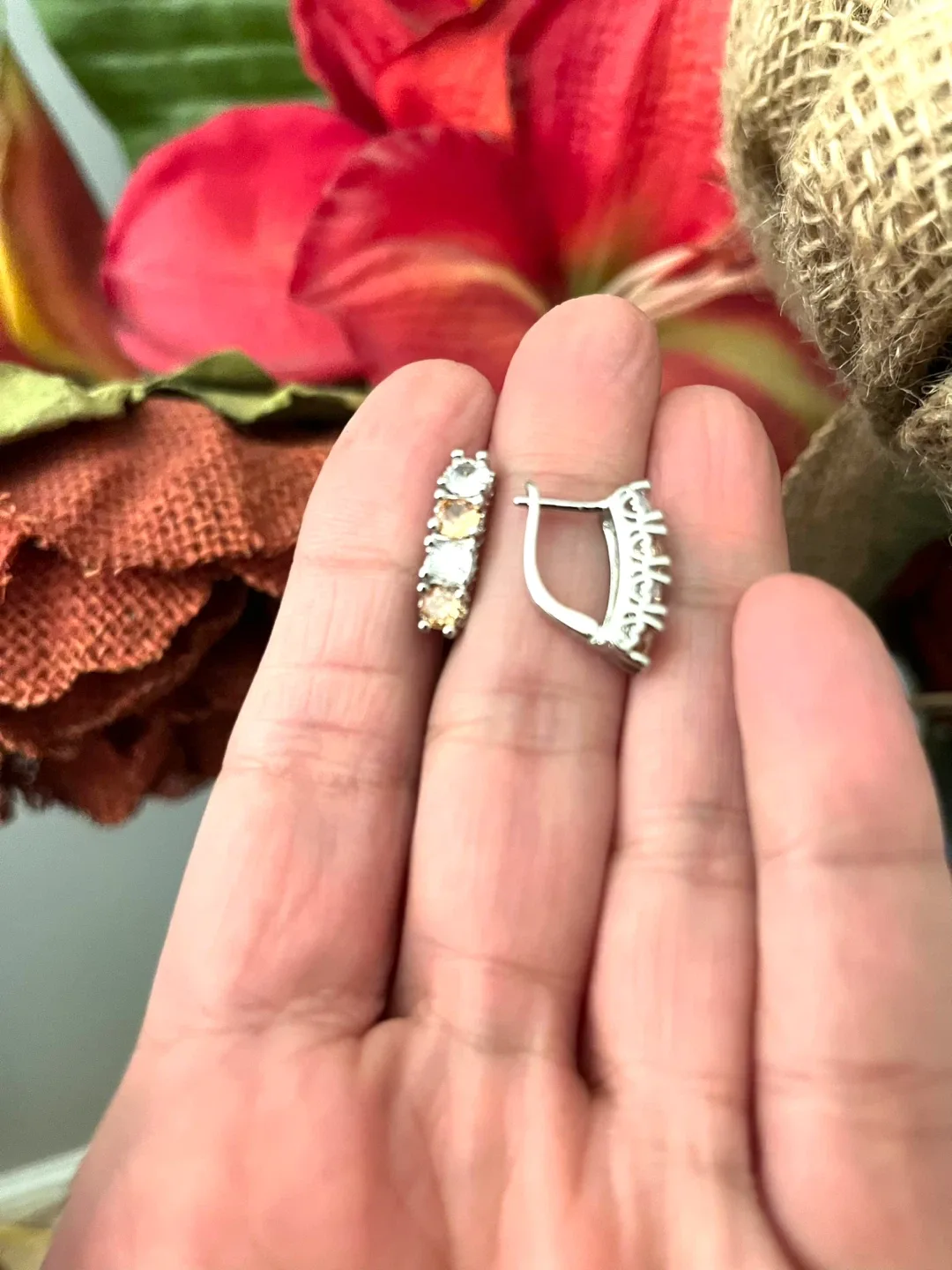 Silver plated zirconia Earrings image indicator(2)