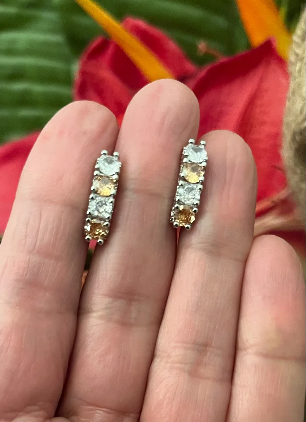 Silver plated zirconia Earrings