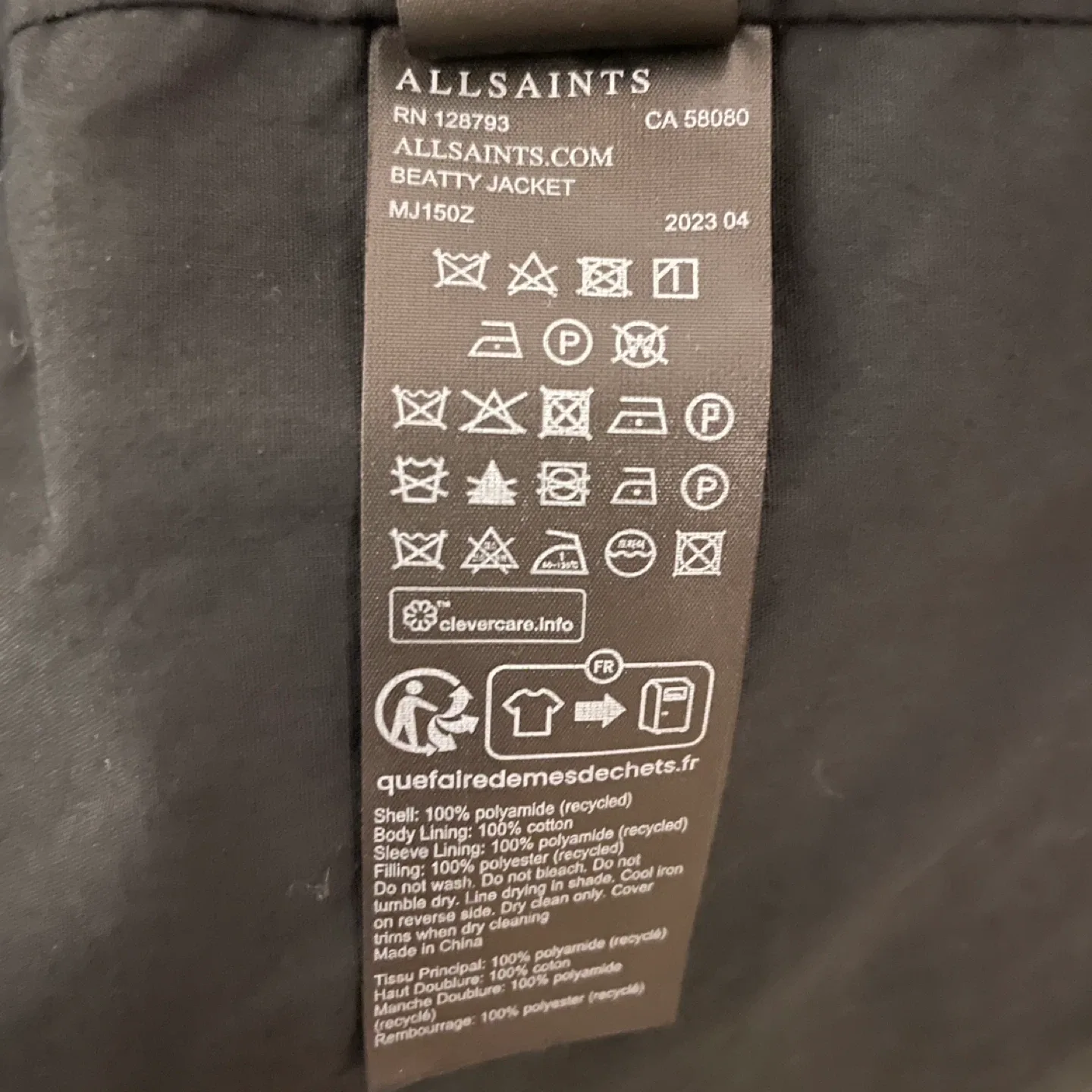 ALLSAINTS Beatty Shower Resistant Ramskull Jacket S image indicator(5)