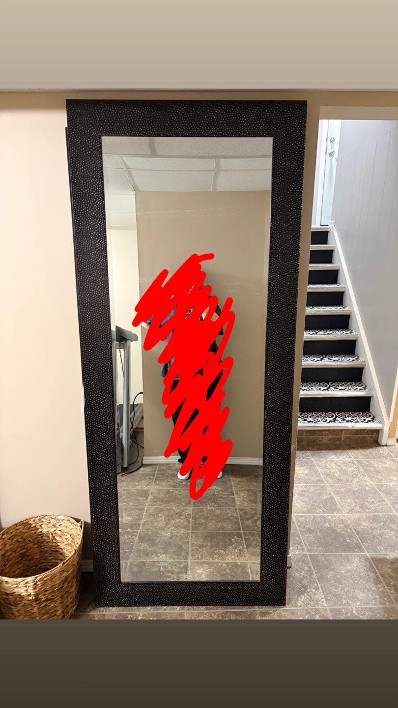 Huge Black Framed Mirror