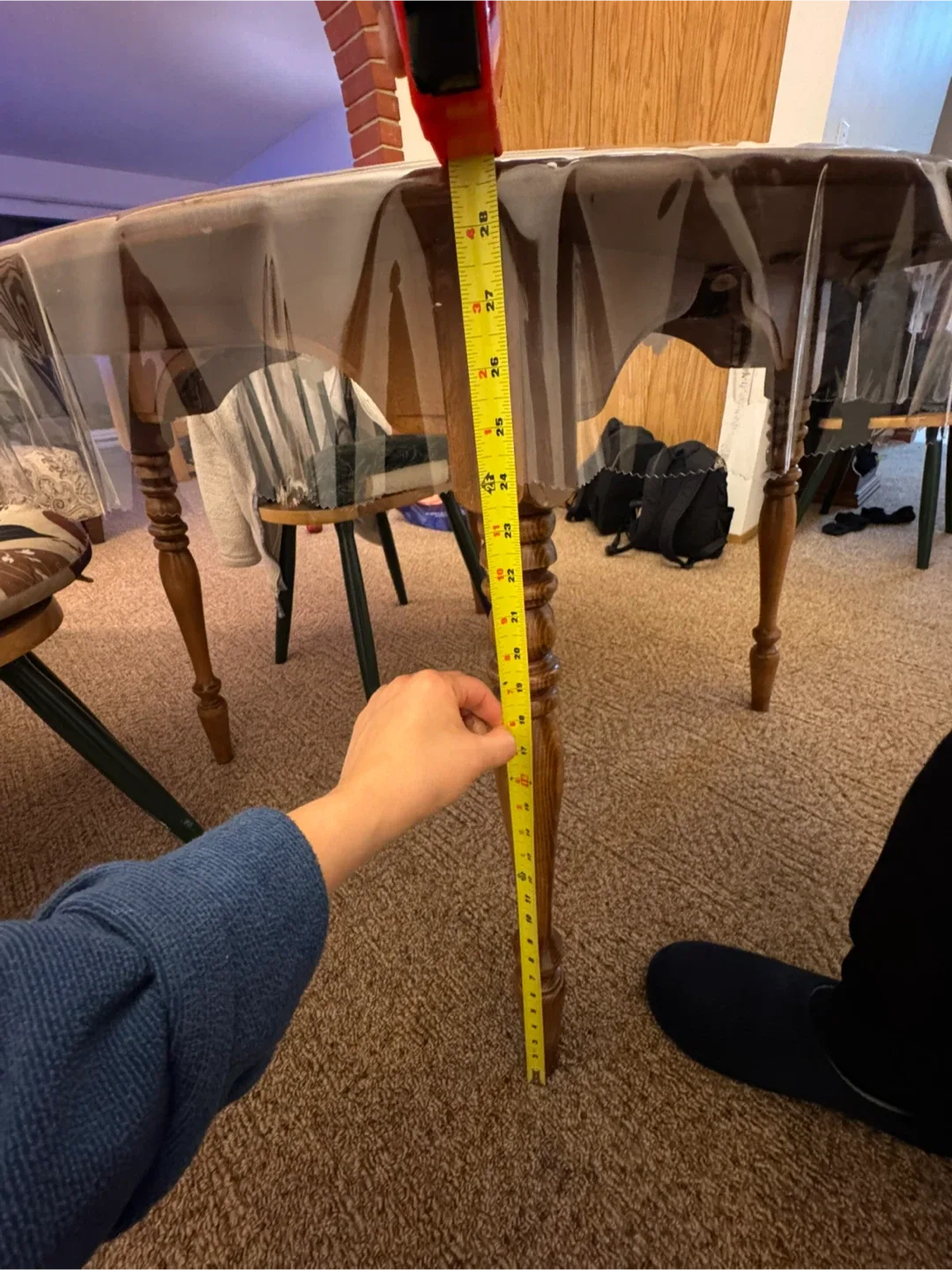 Round Wooden Dining Table with 4 Chairs