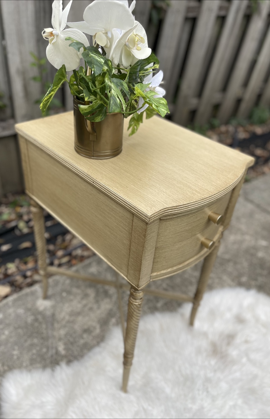 Beautiful nightstand with 2 drawers redone In Pottery Barn Dupe - photo 5