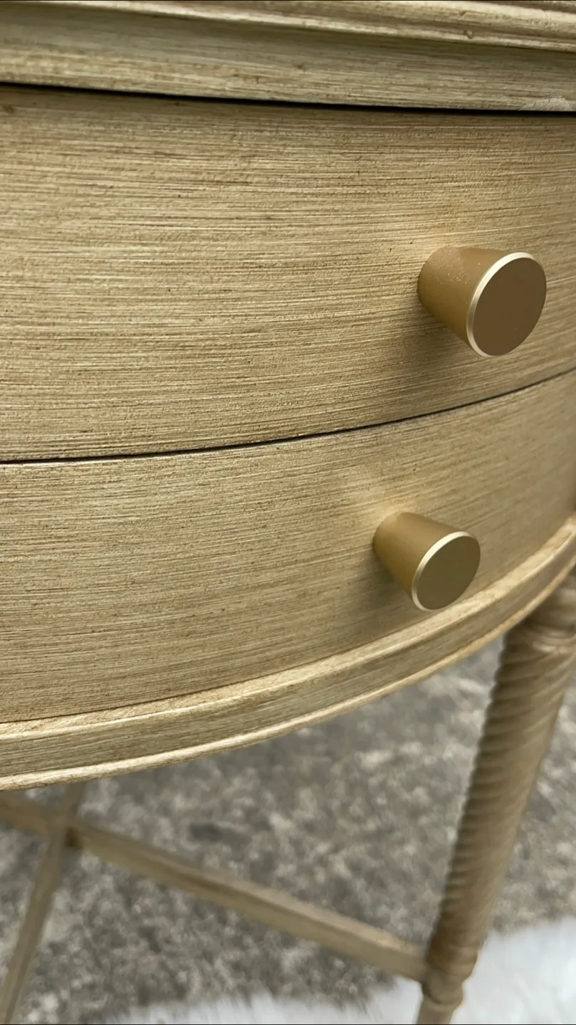 Beautiful nightstand with 2 drawers redone In Pottery Barn Dupe image indicator(8)