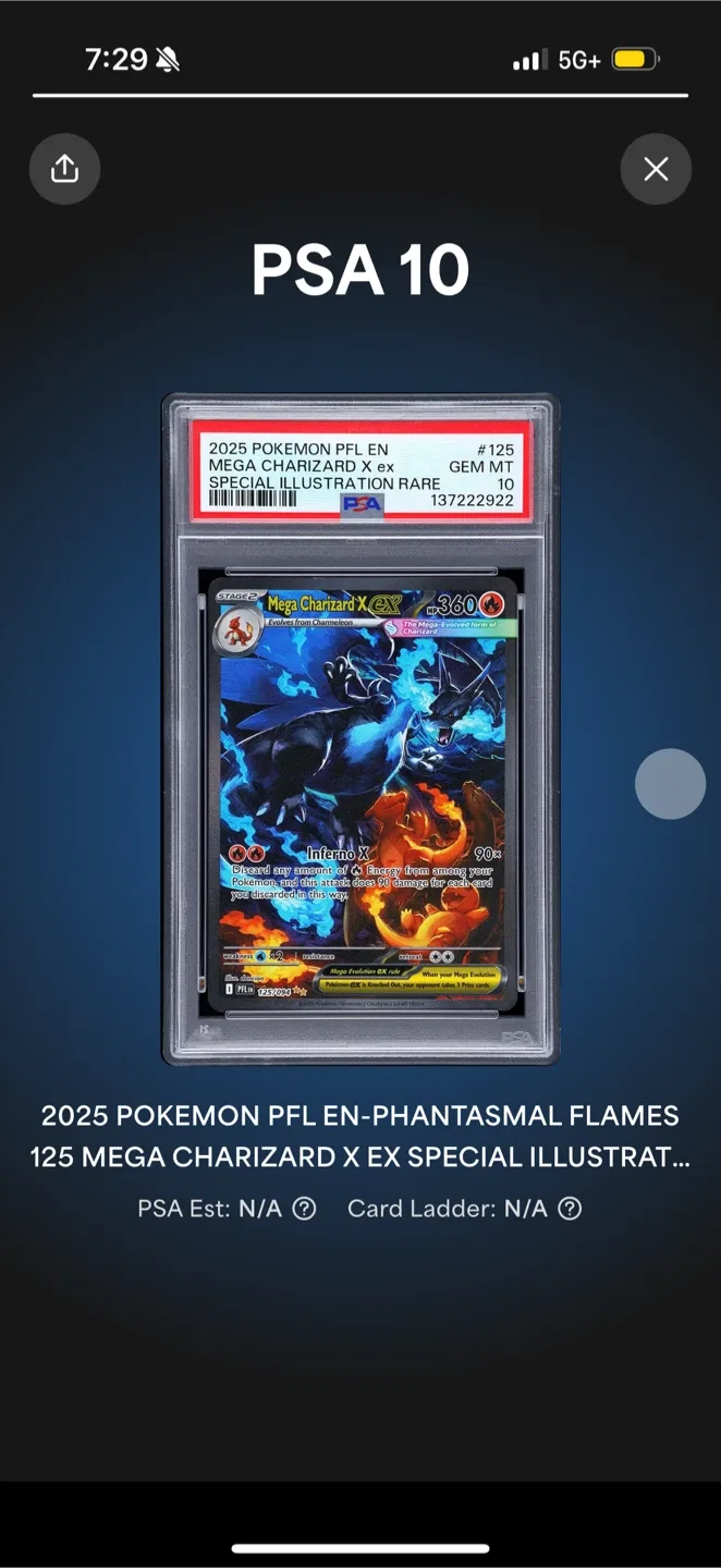 PSA 10Mega Charizard X EX