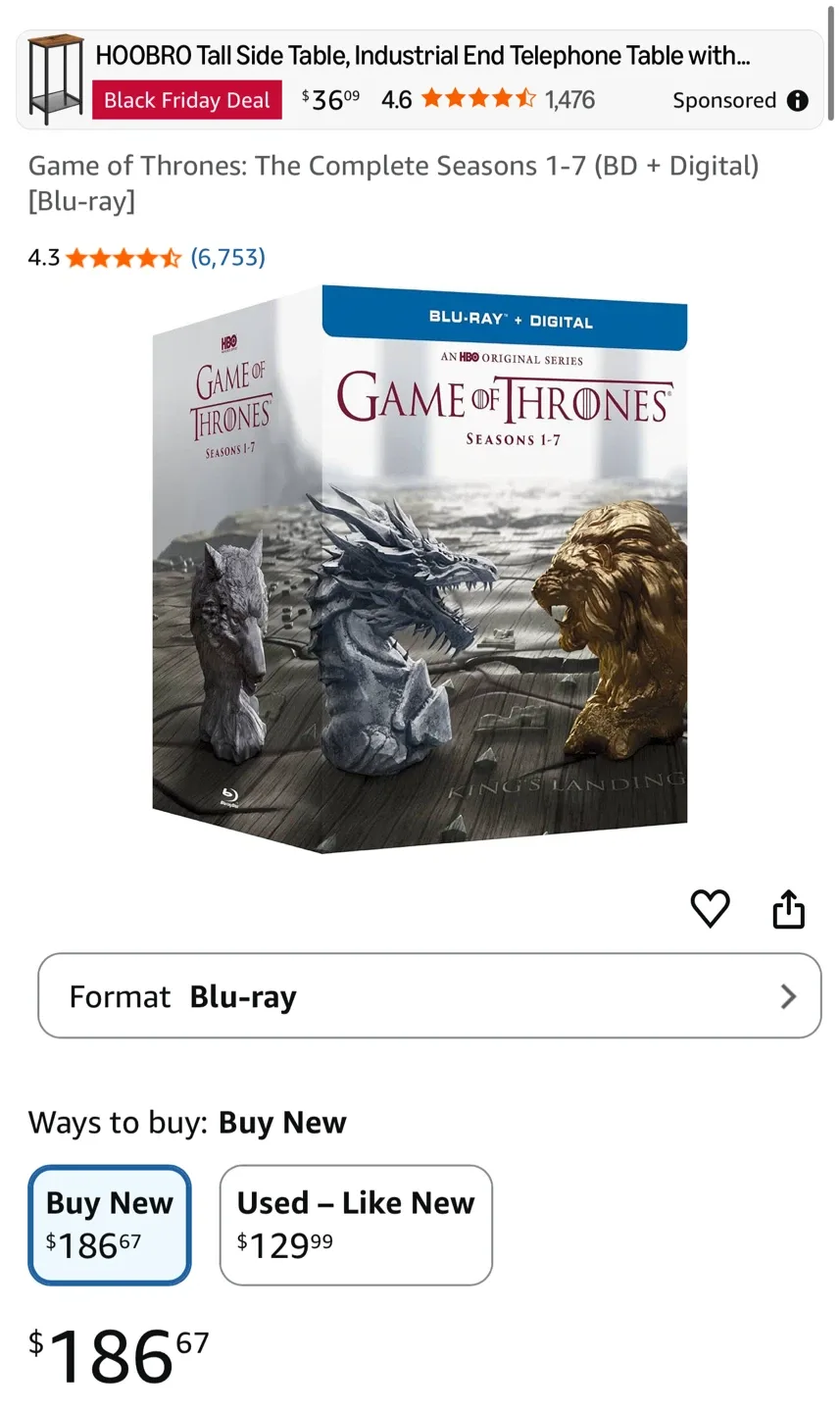 Game of Thrones: Seasons 1-7 Blu-Ray image indicator(7)