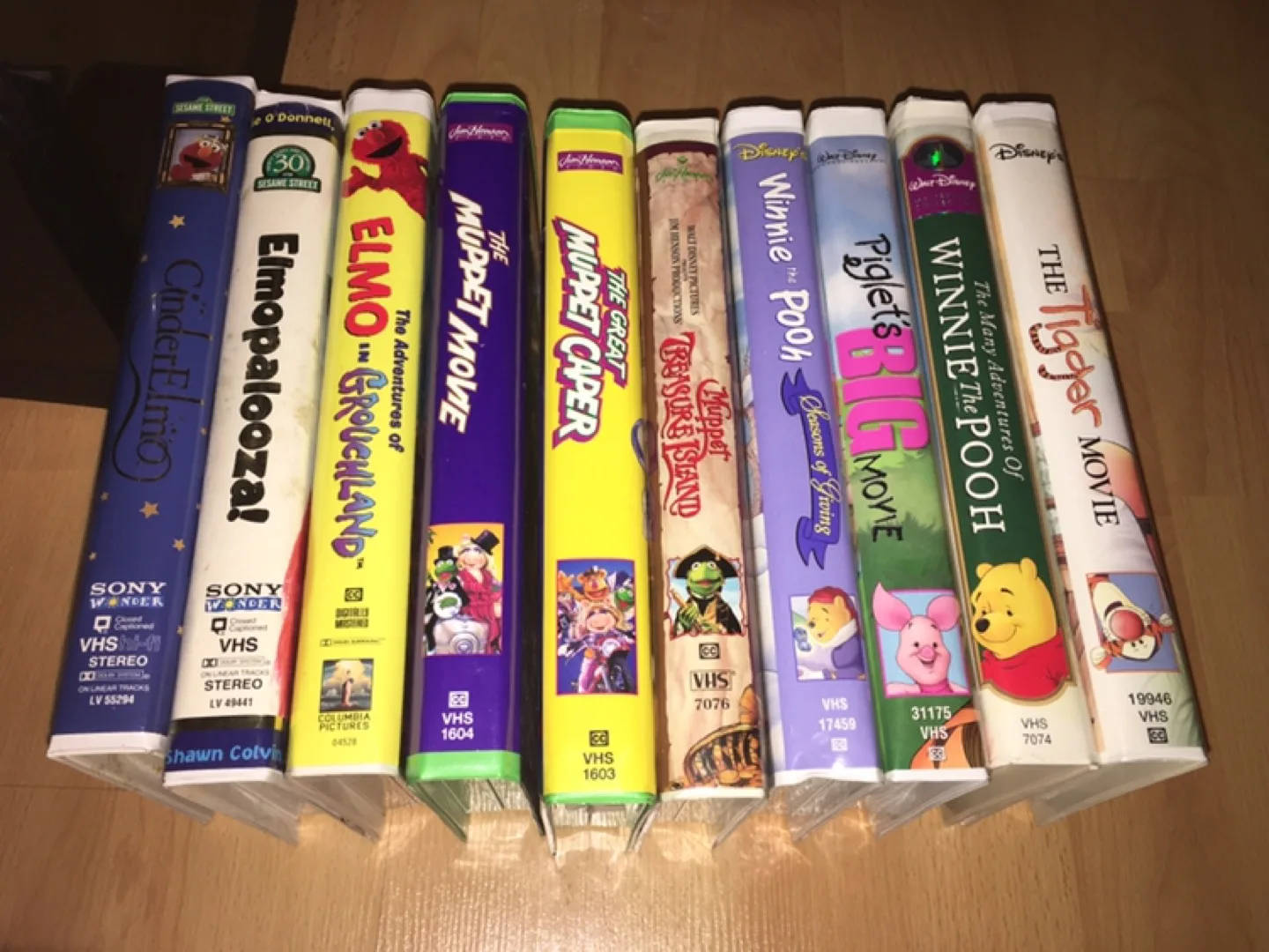 Older VHS Tapes: Winnie the Pooh, Muppets, Elmo