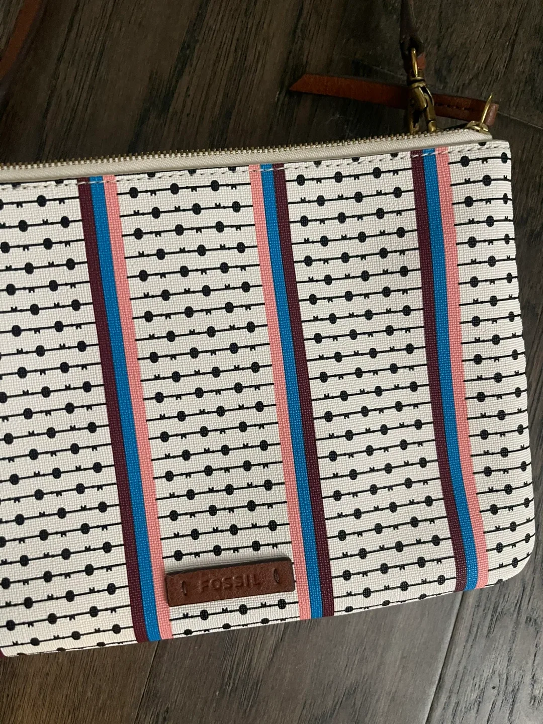 Fossil Striped Crossbody Bag