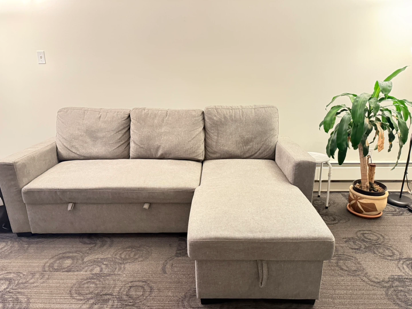 Grey Sectional Sofa with Storage - photo 5