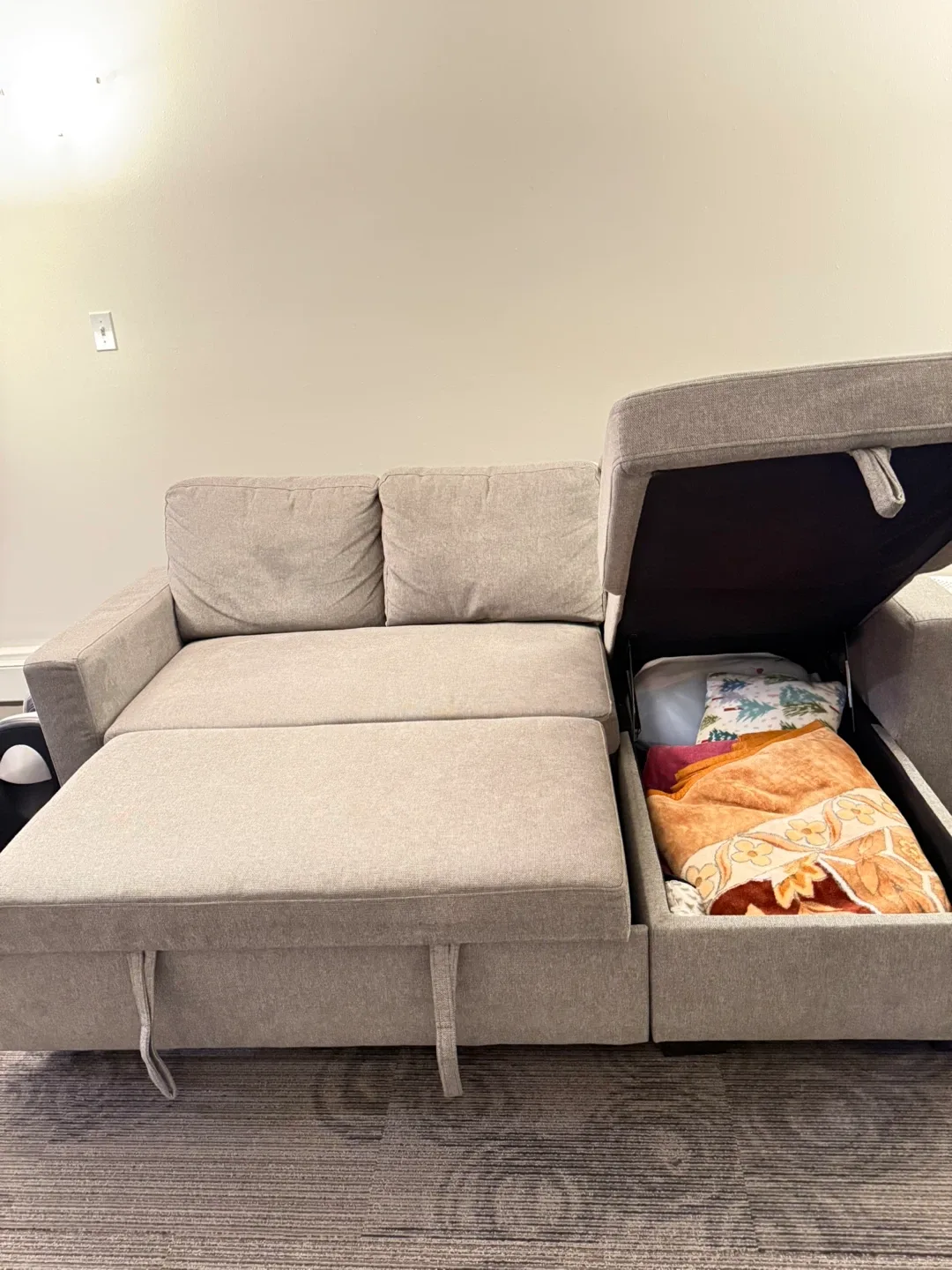 Grey Sectional Sofa with Storage image indicator(2)